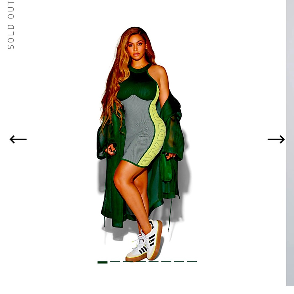 IVY PARK Green and Gray Mini Dress